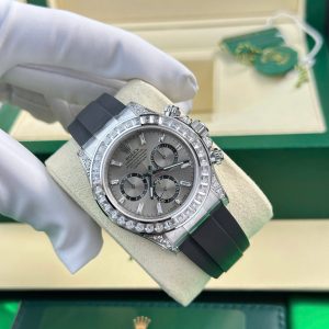 Đồng Hồ Rolex Daytona 126539TBR Rep 11 Cao Cấp Mặt Sundust Màu Xám 40mm (2)