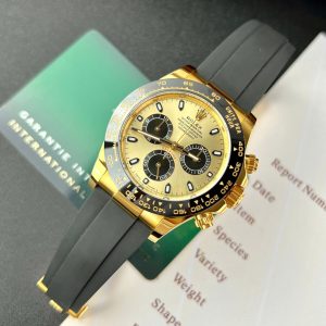 Đồng Hồ Rolex Daytona Chế Tác Bọc Vàng Thật Dây Cao Su 40mm (2)