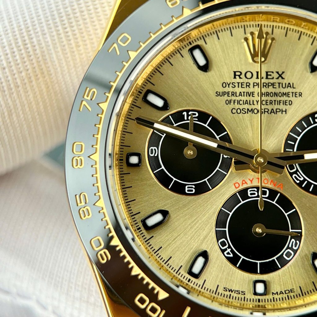 Đồng Hồ Rolex Daytona Chế Tác Bọc Vàng Thật Dây Cao Su 40mm (2)