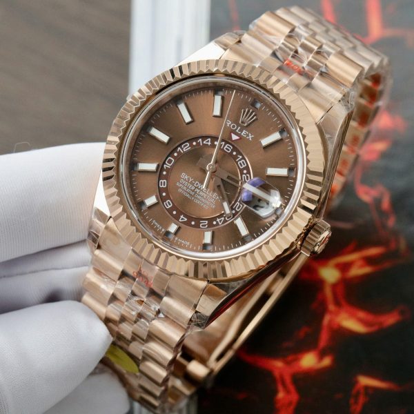 Đồng Hồ Rolex Sky-Dweller M336235 Replica 11 Mặt Chocolate 42mm (2)