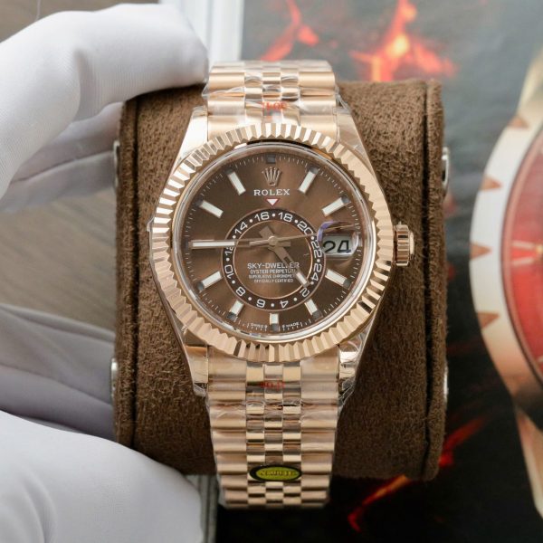 Đồng Hồ Rolex Sky-Dweller M336235 Replica 11 Mặt Chocolate 42mm (6)