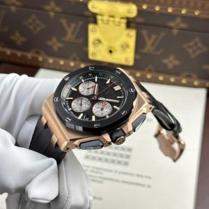 Đồng Hồ Audemars Piguet Royal Oak Offshore Chronograph 26420 Mạ Vàng Rep 11 Mặt Đen Nhà Máy APP 43mm (2)