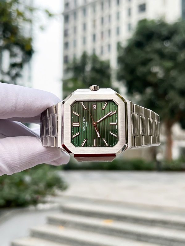 Đồng Hồ Patek Philippe Cubitus 5821 Mặt Xanh Green Rep 11 Cao Cấp 43mm (6)