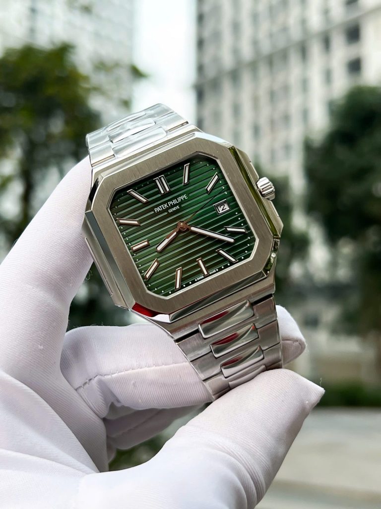 Đồng Hồ Patek Philippe Cubitus 5821 Mặt Xanh Green Rep 11 Cao Cấp 43mm (6)