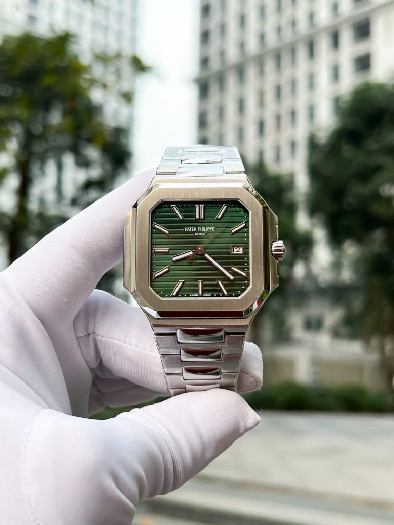 Đồng Hồ Patek Philippe Cubitus 5821 Mặt Xanh Green Rep 11 Cao Cấp 43mm (6)