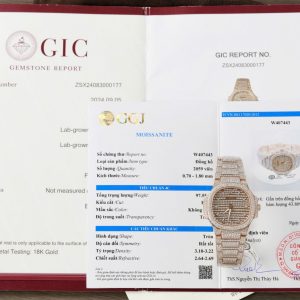 Đồng Hồ Patek Philippe Nautilus 7118 Chế Tác Bọc Vàng + Đính Kim Cương Moissanite 35 (2)