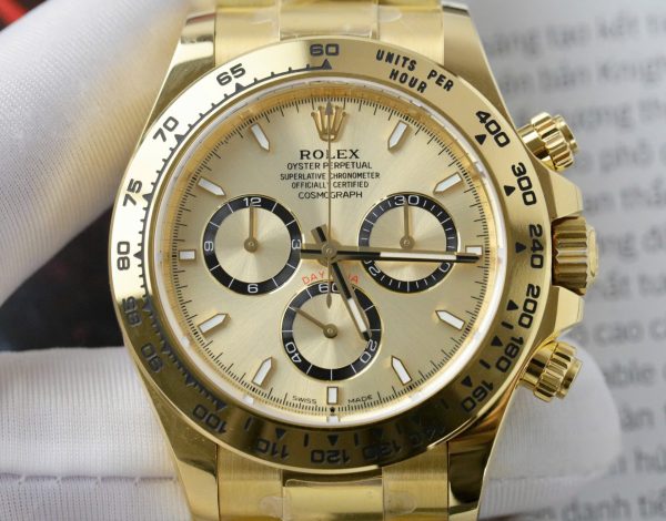 Đồng Hồ Rolex Chế Tác Daytona 126508 Mặt Vàng Dây Oyster 40mm (2)