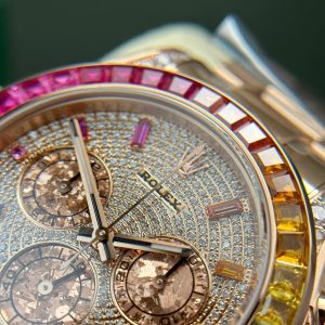 Đồng Hồ Rolex Cosmograph Daytona 116595 Rainbow Replica Đính Đá BTF 40mm (16)