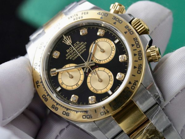 Đồng Hồ Rolex Cosmograph Daytona 126503 Replica 11 Mặt Đen Máy Calibre 4131 40mm (2)