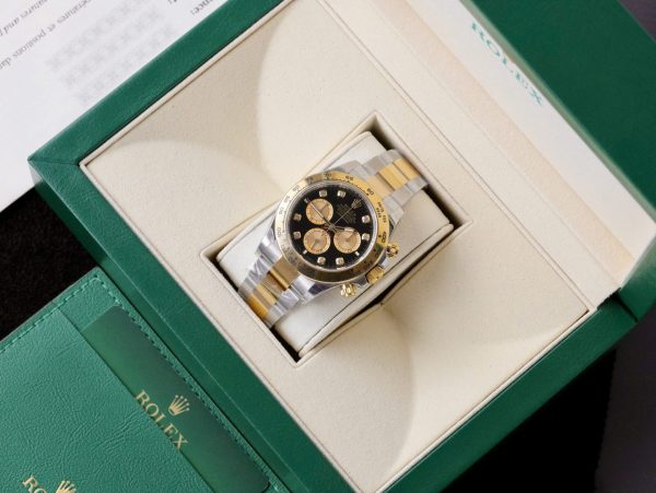 Đồng Hồ Rolex Cosmograph Daytona 126503 Replica 11 Mặt Đen Máy Calibre 4131 40mm (8)