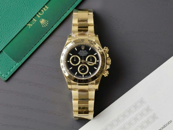 Đồng Hồ Rolex Cosmograph Daytona M126508 Rep 11 Mặt Đen Cọc Số Dạ Quang 40mm (2)