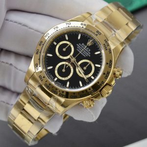 Đồng Hồ Rolex Cosmograph Daytona M126508 Rep 11 Mặt Đen Cọc Số Dạ Quang 40mm (2)