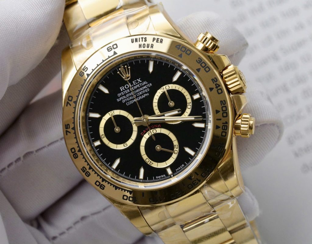 Đồng Hồ Rolex Cosmograph Daytona M126508 Rep 11 Mặt Đen Cọc Số Dạ Quang 40mm (2)