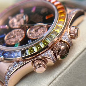 Đồng Hồ Rolex Cosmograph Daytona Rainbow 116595 Chế Tác Đính Đá BTF 40mm (1)