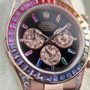 Đồng Hồ Rolex Cosmograph Daytona Rainbow 116595 Chế Tác Đính Đá BTF 40mm (1)