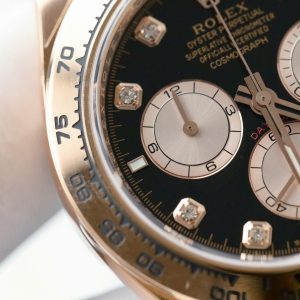 Đồng Hồ Rolex Daytona 126505 Replica 11 Mạ Vàng Hồng Mặt Đen 40mm (2)