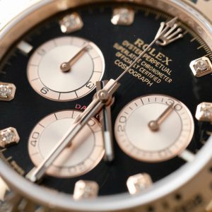 Đồng Hồ Rolex Daytona 126505 Replica 11 Mạ Vàng Hồng Mặt Đen 40mm (2)