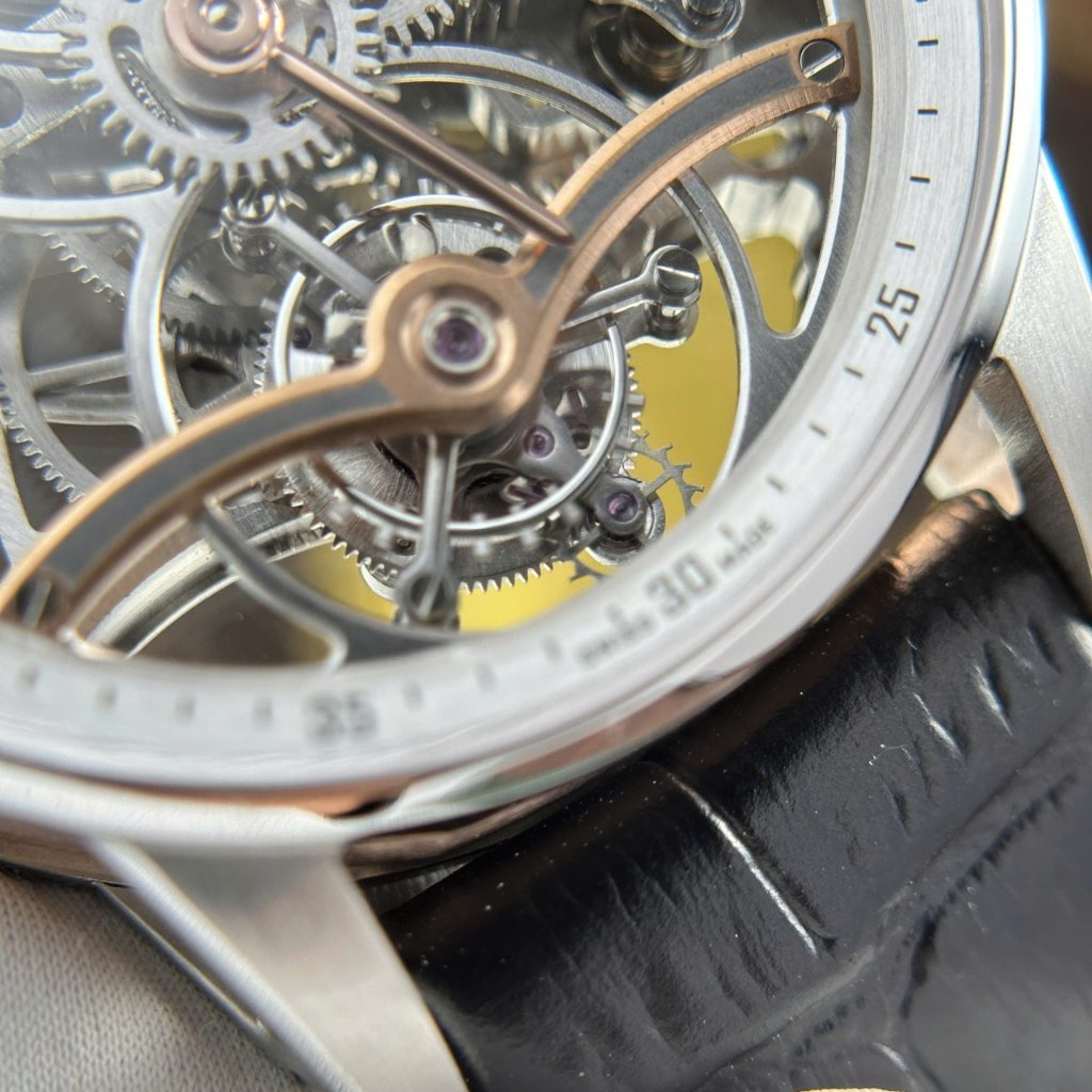 Đồng Hồ Audemars Piguet 26600 Tourbillon Openworked Rep 11 Cao Cấp Dây Da Đen 41mm (2)