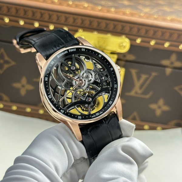 Đồng Hồ Audemars Piguet 26600 Tourbillon Openworked Replica 11 Máy Cơ Cót Tay 41mm (2)