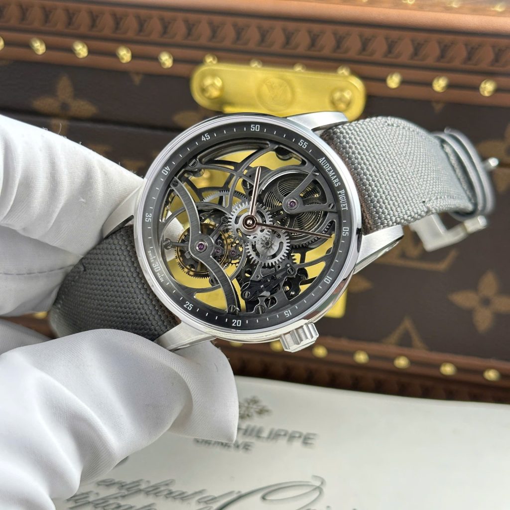 Đồng Hồ Audemars Piguet 26600 Tourbillon Openworked Replica 11 Máy Lộ Cơ 41mm (2)