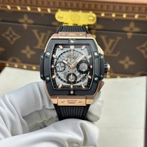 Đồng Hồ Chế Tác Hublot Spirit Of Big Bang King Gold Viền Gốm Đen Nhà Máy BBF 42mm (2)