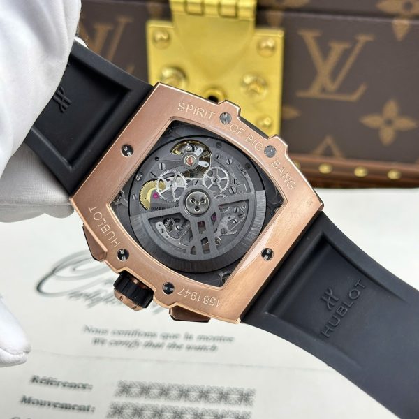 Đồng Hồ Chế Tác Hublot Spirit Of Big Bang King Gold Viền Gốm Đen Nhà Máy BBF 42mm (2)