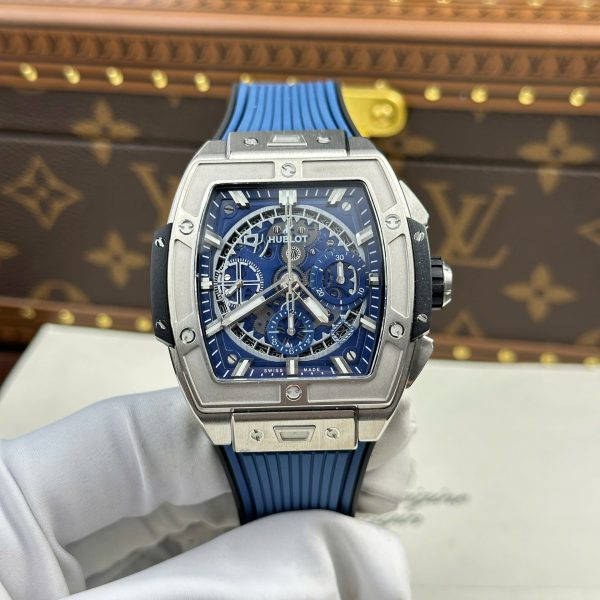 Đồng Hồ Chế Tác Hublot Spirit Of Big Bang Titanium Mặt Xanh Blue Nhà Máy BBF 42mm (2)