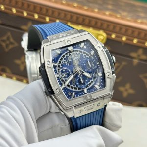 Đồng Hồ Chế Tác Hublot Spirit Of Big Bang Titanium Mặt Xanh Blue Nhà Máy BBF 42mm (2)