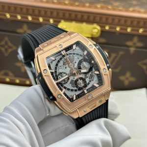 Đồng Hồ Hublot Spirit Of Big Bang King Gold Replica 1 1 Mặt Xám Nhà Máy BBF 42mm (2)