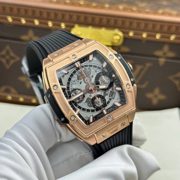 Đồng Hồ Hublot Spirit Of Big Bang King Gold Replica 1 1 Mặt Xám Nhà Máy BBF 42mm (2)