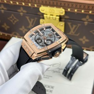 Đồng Hồ Hublot Spirit Of Big Bang King Gold Replica 1 1 Mặt Xám Nhà Máy BBF 42mm (2)