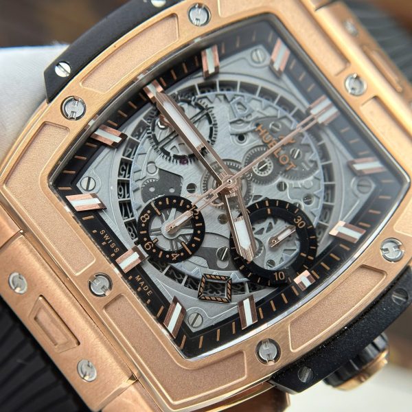 Đồng Hồ Hublot Spirit Of Big Bang King Gold Replica 1 1 Mặt Xám Nhà Máy BBF 42mm (2)