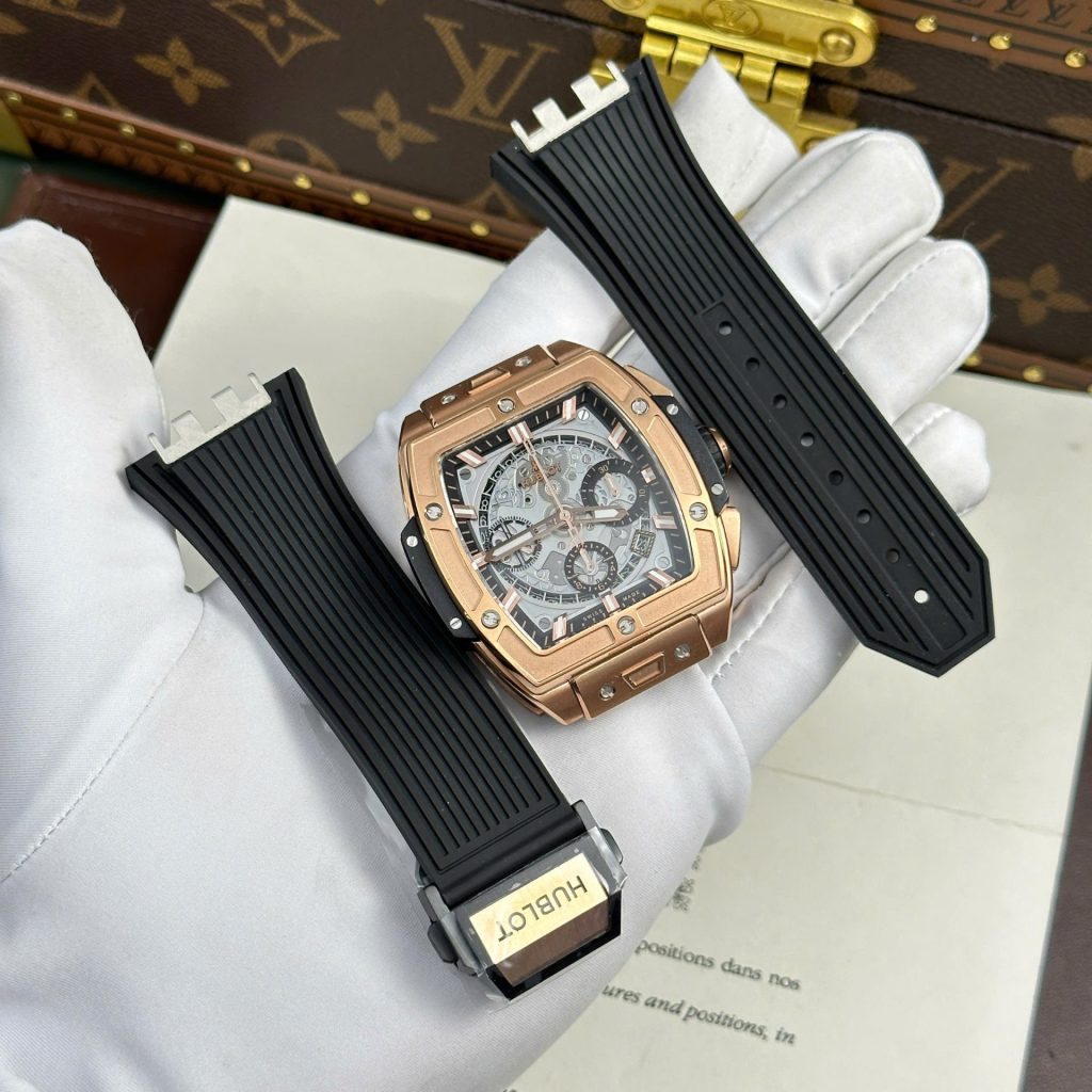 Đồng Hồ Hublot Spirit Of Big Bang King Gold Replica 1 1 Mặt Xám Nhà Máy BBF 42mm (6)