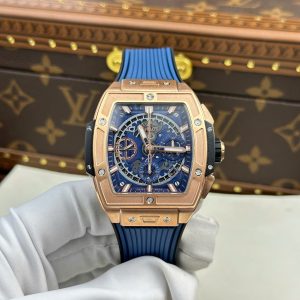 Đồng Hồ Hublot Spirit Of Big Bang King Gold Replica 11 Mặt Xanh Blue Nhà Máy BBF 42mm (2)