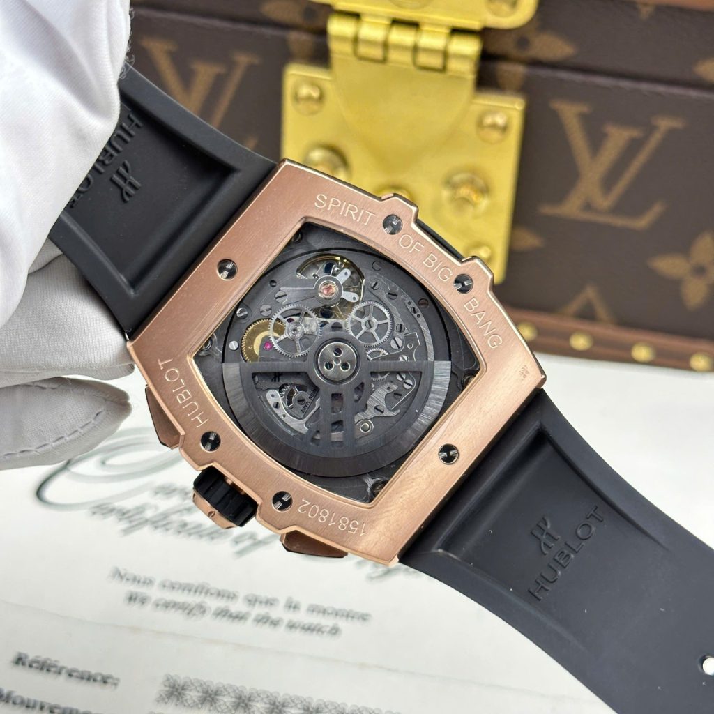 Đồng Hồ Hublot Spirit Of Big Bang Replica 11 Viền Gốm Xanh Blue Nhà Máy BBF 42mm (1)