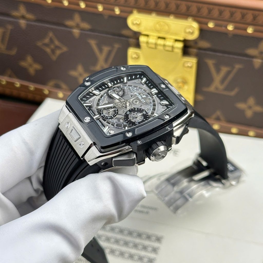 Đồng Hồ Hublot Spirit Of Big Bang Titanium Replica 11 Viền Gốm Đen Nhà Máy BBF 42mm (2)