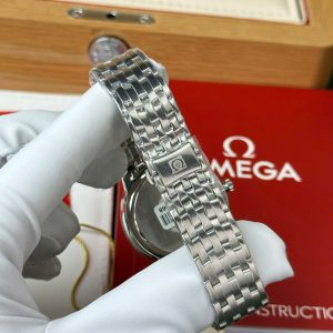 Đồng Hồ Omega De Ville Prestige Power Reserve Rep 11 Mặt Trắng Dây Kim Loại 39 (14)