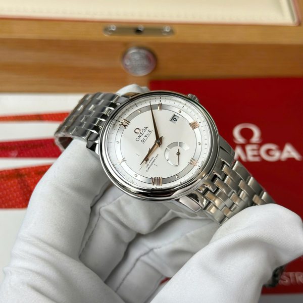 Đồng Hồ Omega De Ville Prestige Power Reserve Rep 11 Mặt Trắng Dây Kim Loại 39 (2)