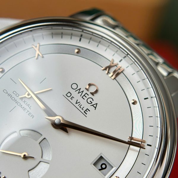 Đồng Hồ Omega De Ville Prestige Power Reserve Rep 11 Mặt Trắng Dây Kim Loại 39 (2)