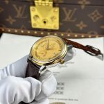 Đồng Hồ Omega De Ville Prestige Power Reserve Replica 11 Mặt Vàng Dây Da 39 (2)
