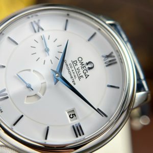 Đồng Hồ Omega Replica 11 De Ville Prestige Power Reserve Mặt Trắng Dây Da 39 (2)