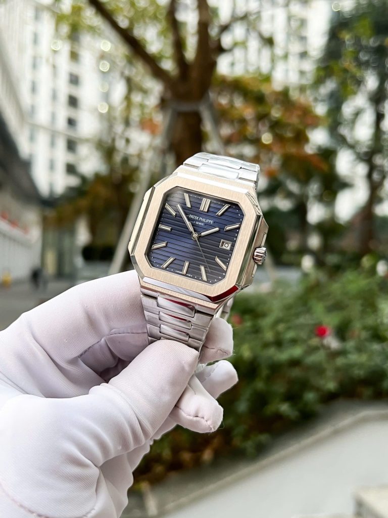 Đồng Hồ Patek Philippe Cubitus 5821 Rep 11 Cao Cấp Mặt Xanh Blue 43mm (2)