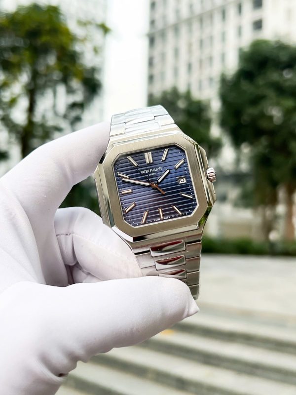 Đồng Hồ Patek Philippe Cubitus 5821 Rep 11 Cao Cấp Mặt Xanh Blue 43mm (2)