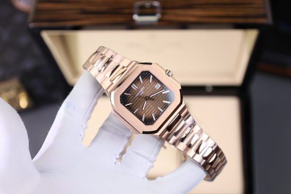 Đồng Hồ Patek Philippe Cubitus 5821 Rep 11 Mạ Vàng Hồng Mặt Chocolate (4)