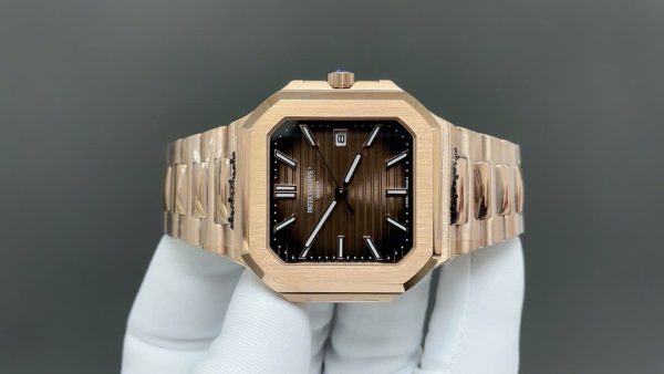 Đồng Hồ Patek Philippe Cubitus 5821 Rep 11 Mạ Vàng Hồng Mặt Chocolate 43mm (2)