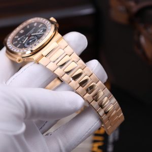 Đồng Hồ Patek Philippe Nautilus 5724R Chế Tác Bọc Vàng Thật Đính Đá Swarovski GRF 40mm (2)