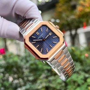 Đồng Hồ Patek Philippe Replica 11 Cubitus 5821 Demi Vàng Hồng Mặt Xanh Blue 43mm (2)