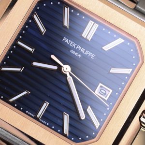 Đồng Hồ Patek Philippe Replica 11 Cubitus 5821 Demi Vàng Hồng Mặt Xanh Blue (3)