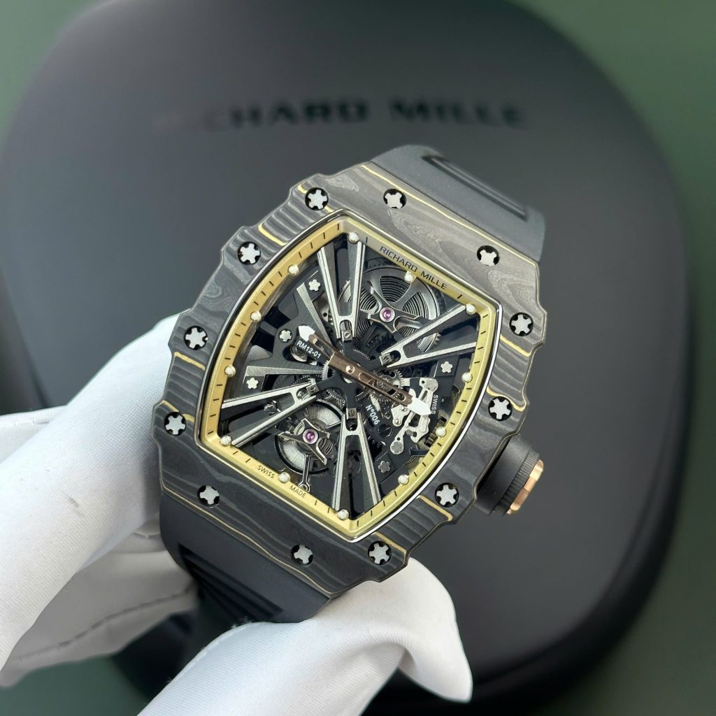 Đồng Hồ Richard Mille Tourbillon RM12-01 Vỏ Carbon TPT Siêu Nhẹ 39 (2)