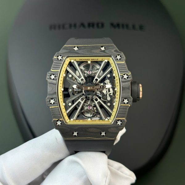 Đồng Hồ Richard Mille Tourbillon RM12-01 Vỏ Carbon TPT Siêu Nhẹ 39 (2)